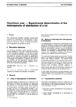 ISO 6139:1993 - Aluminium ores — Experimental determination of the heterogeneity of distribution of a lot
Released:8/5/1993 - Page 3 preview