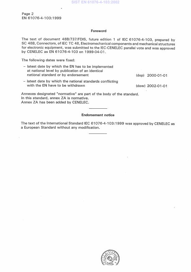 EN 61076-4-103:1999 EN 61076-4-103:2002 - Page 4 preview