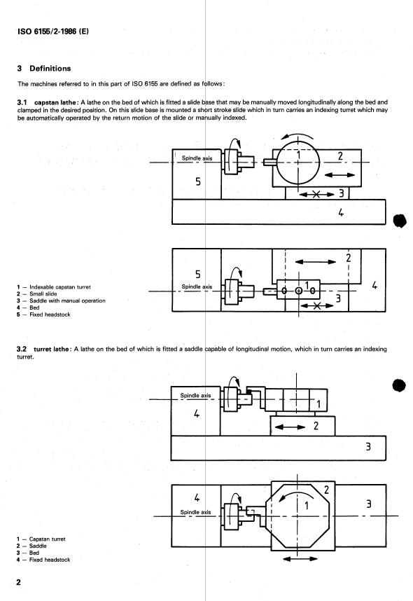 ISO 6155-2:1986 ISO 6155-2:1986 - Acceptance conditions for horizontal spindle capstan, turret and single spindle automatic lathes -- Testing of the accuracy - Page 4 preview