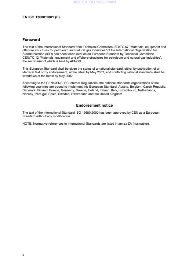 EN ISO 13680:2001 EN ISO 13680:2004 - Page 4 preview