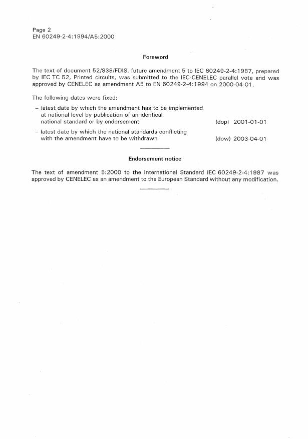 EN 60249-2-4:1994/A5:2000 EN 60249-2-4:1997/A5:2002 - Page 4 preview