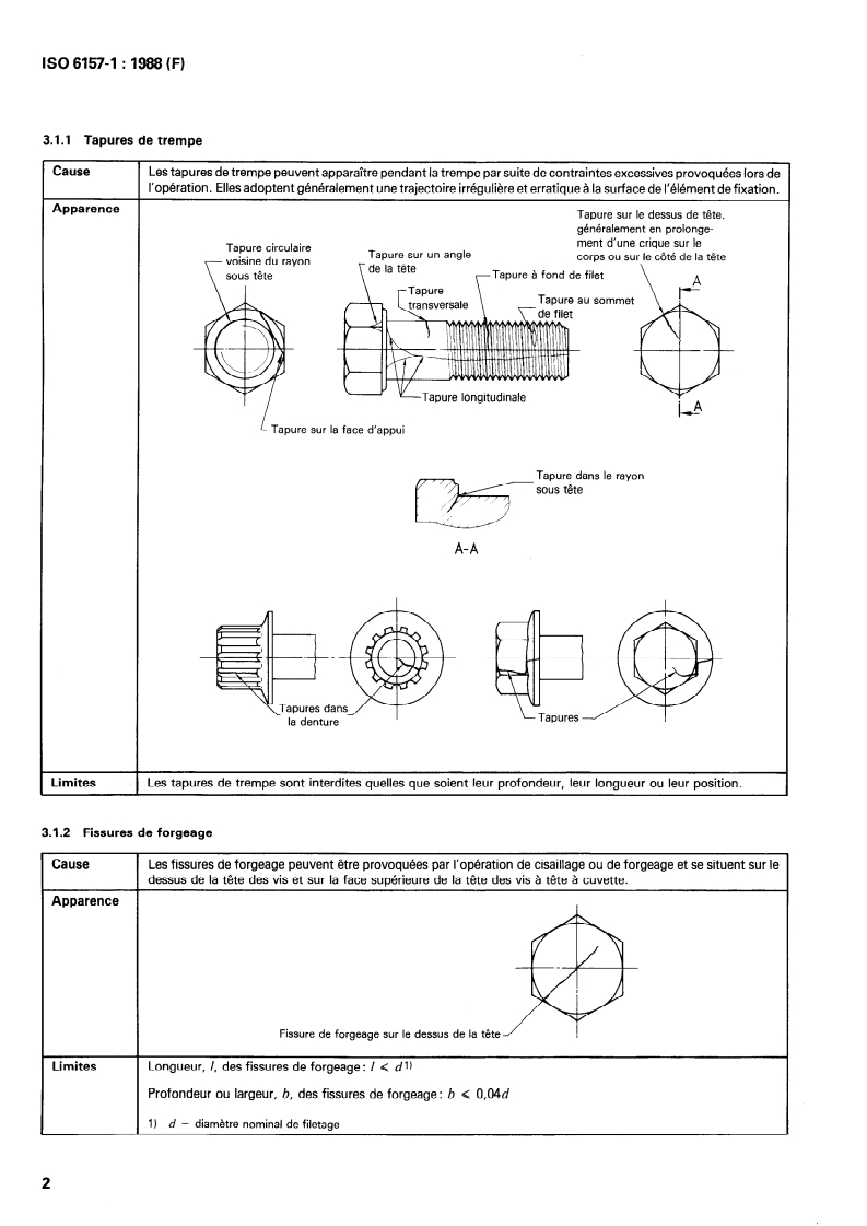 ISO 6157-1:1988 ISO 6157-1:1988 - Éléments de fixation — Défauts de surface — Partie 1: Vis et goujons d'usage général
Released:7/16/1992 - Page 4 preview