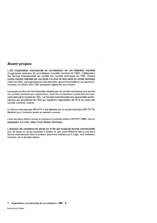 ISO 6177:1986 ISO 6177:1986 - Matériel pour l'industrie textile -- Rouleaux magasins -- Terminologie et dimensions principales - Page 2 preview