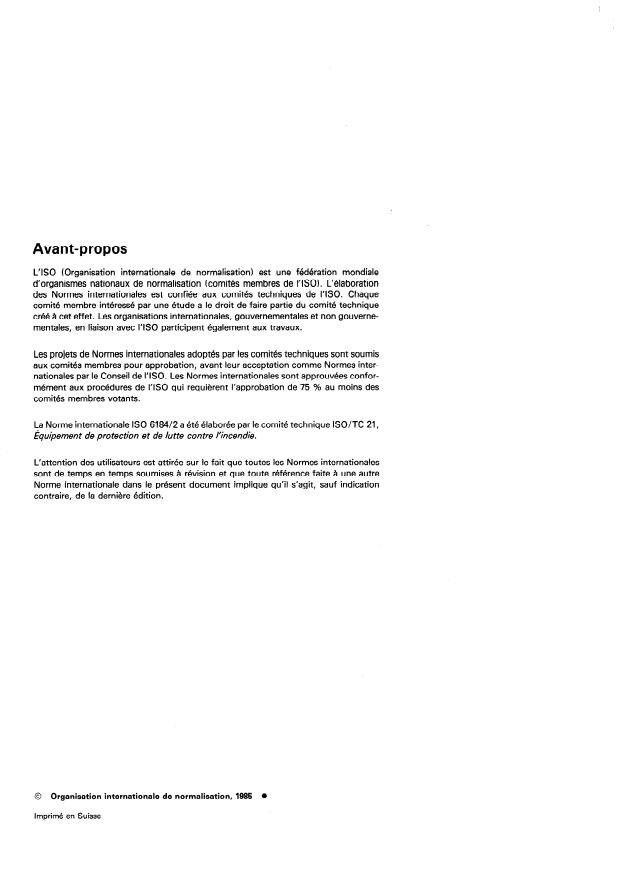 ISO 6184-2:1985 ISO 6184-2:1985 - Systemes de protection contre les explosions - Page 2 preview