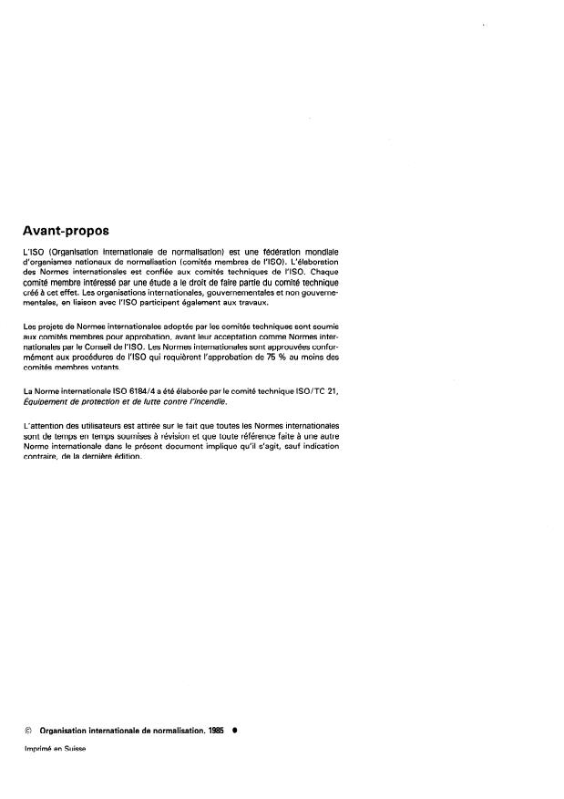 ISO 6184-4:1985 ISO 6184-4:1985 - Systemes de protection contre les explosions - Page 2 preview