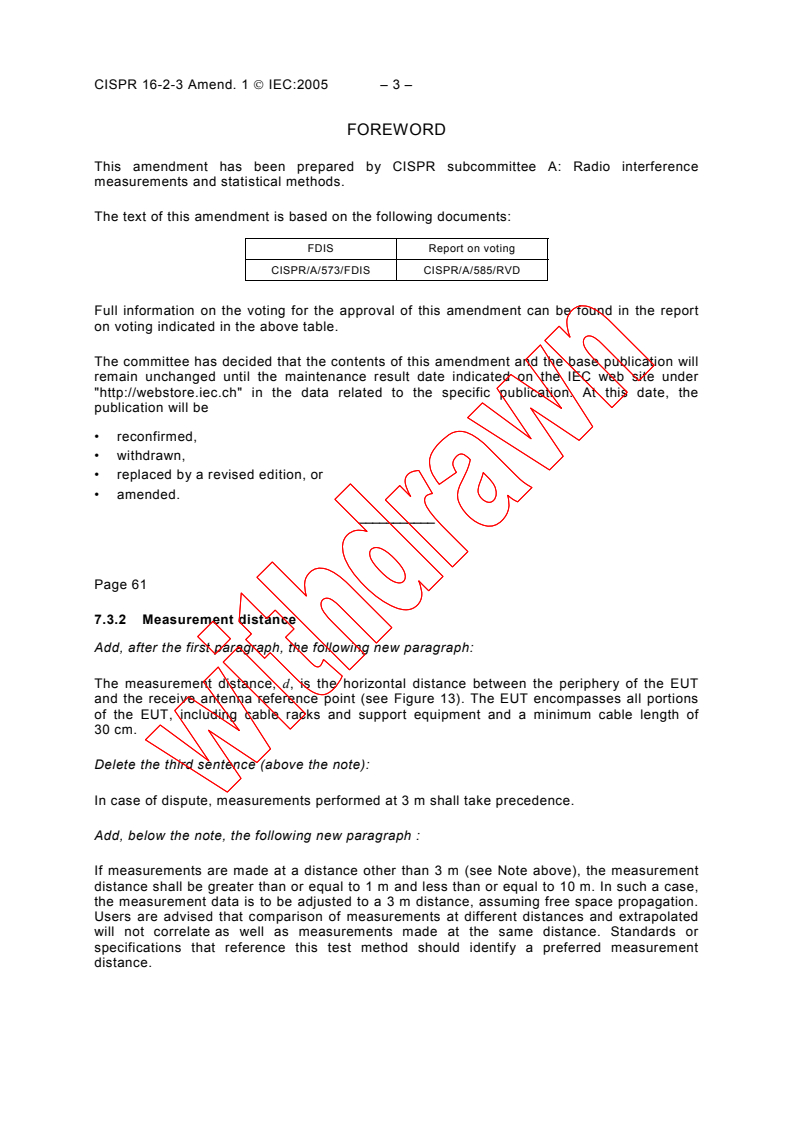 CISPR 16-2-3:2003/AMD1:2005 - Amendment 1 - Specification for radio disturbance and immunity measuring apparatus and methods - Part 2-3: Methods of measurement of disturbances and immunity - Radiated disturbance measurements
Released:5/27/2005
Isbn:2831879701