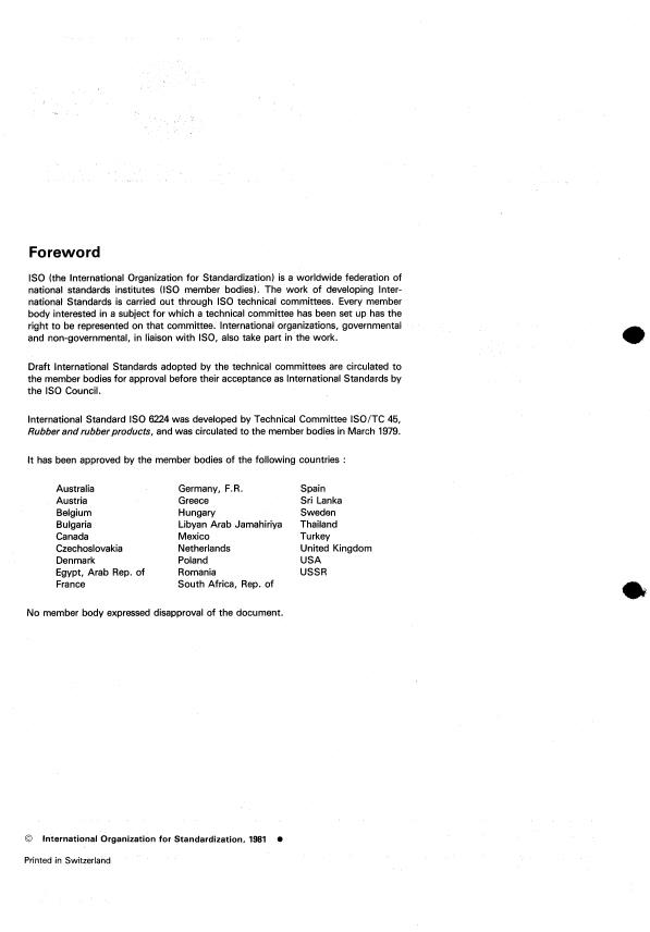 ISO 6224:1981 ISO 6224:1981 - Plastics hoses, textile-reinforced, for water -- Specification - Page 2 preview