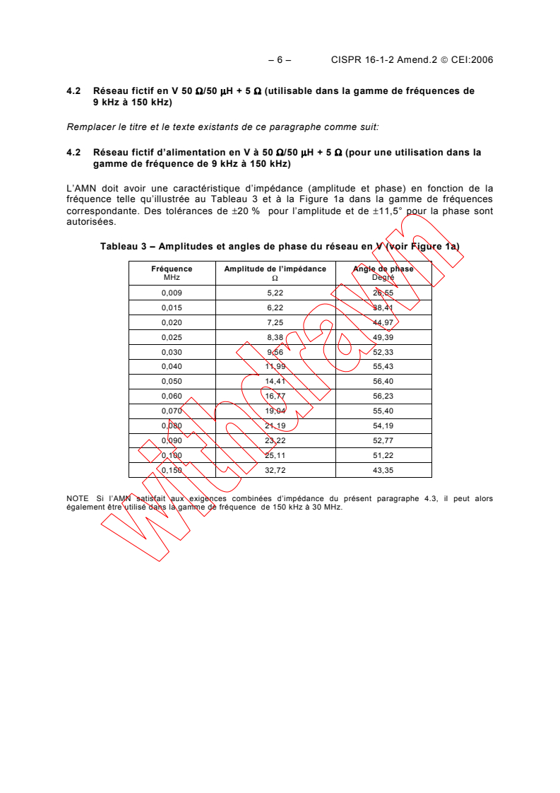 CISPR 16-1-2:2003/AMD2:2006 CISPR 16-1-2:2003/AMD2:2006 - Amendement 2 - Spécifications des méthodes et des appareils de mesure des perturbations radioélectriques et de l'immunité aux perturbations radioélectriques - Partie 1-2: Appareils de mesure des perturbations radioélectriques et de l'immunité aux perturbations radioélectriques - Matériels auxiliaires - Perturbations conduites
Released:7/17/2006 - Page 4 preview