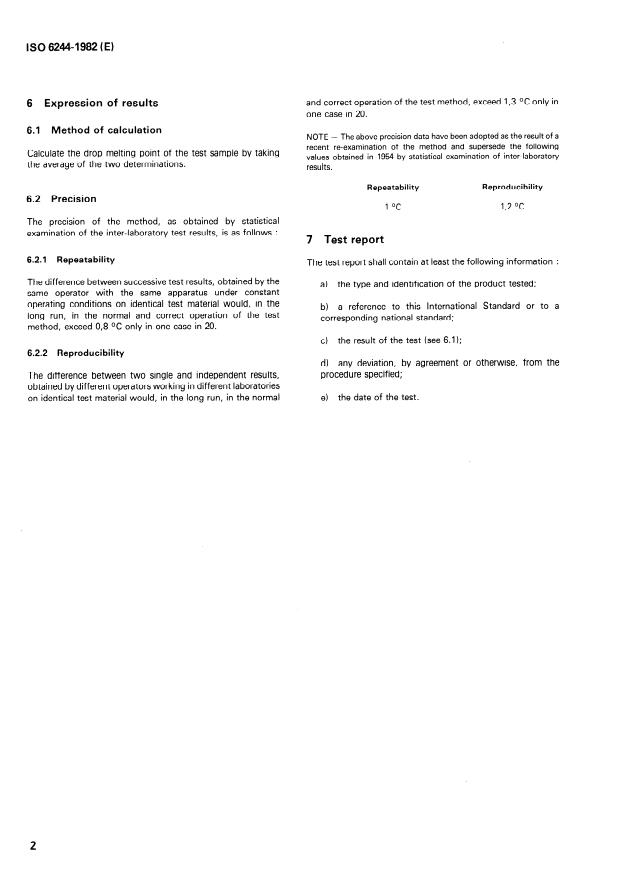 ISO 6244:1982 ISO 6244:1982 - Petroleum waxes and petrolatums — Determination of drop melting point
Released:2/1/1982 - Page 4 preview