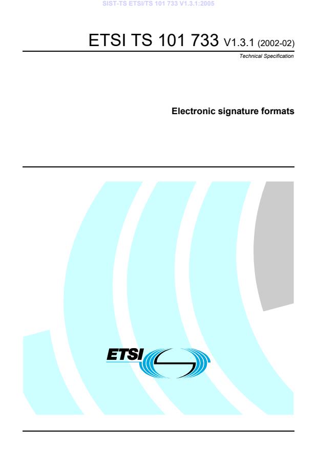 TS ETSI/TS 101 733 V1.3.1:2005