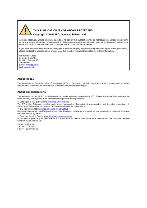 CISPR TR 16-4-4:2007 CISPR TR 16-4-4:2007 - Specification for radio disturbance and immunity measuring apparatus and methods - Part 4-4: Uncertainties, statistics and limit modelling - Statistics of complaints and a model for the calculation of limits for the protection of radio services - Page 2 preview