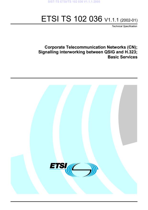 TS ETSI/TS 102 036 V1.1.1:2005