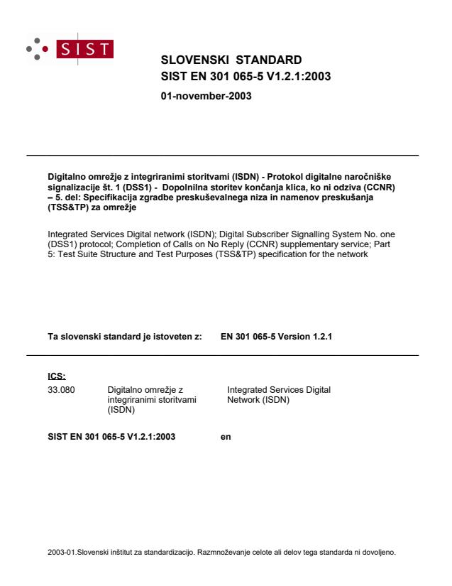 EN 301 065-5 V1.2.1:2003