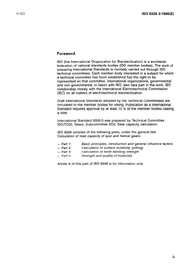 ISO 6336-3:1996 - Calculation of load capacity of spur and helical gears
