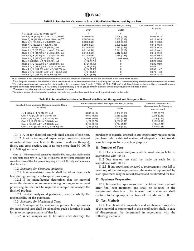 ASTM B649-95 - Standard Specification for Ni-Fe-Cr-Mo-Cu Low-Carbon Alloy (UNS N08904), Ni-Fe-Cr-Mo-Cu-N Low-Carbon Alloys (UNS N08925, UNS N08031, and UNS N08926), and Cr-Ni-Fe-N Low-Carbon Alloy (UNS R20033) Bar and Wire