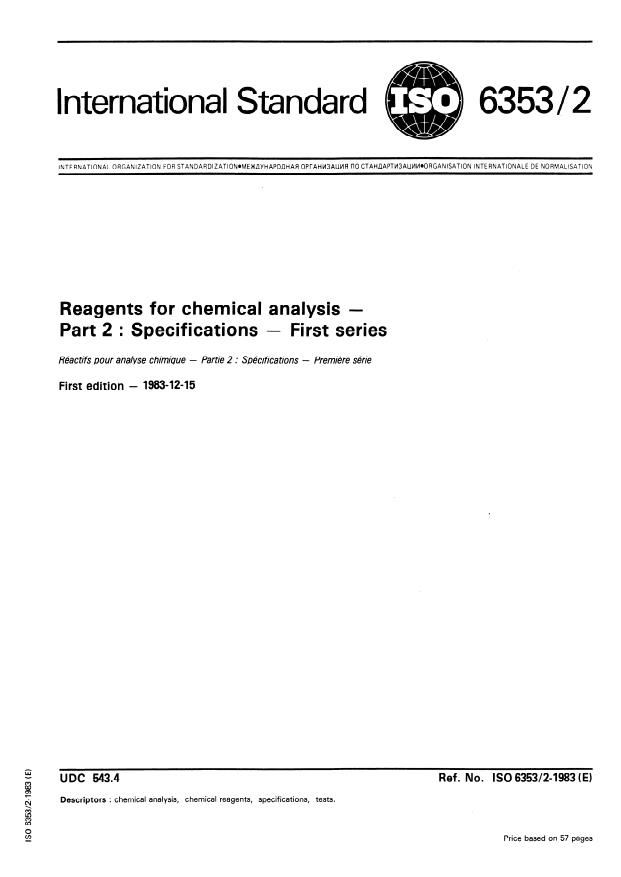 ISO 6353-2:1983 - Reagents for chemical analysis
