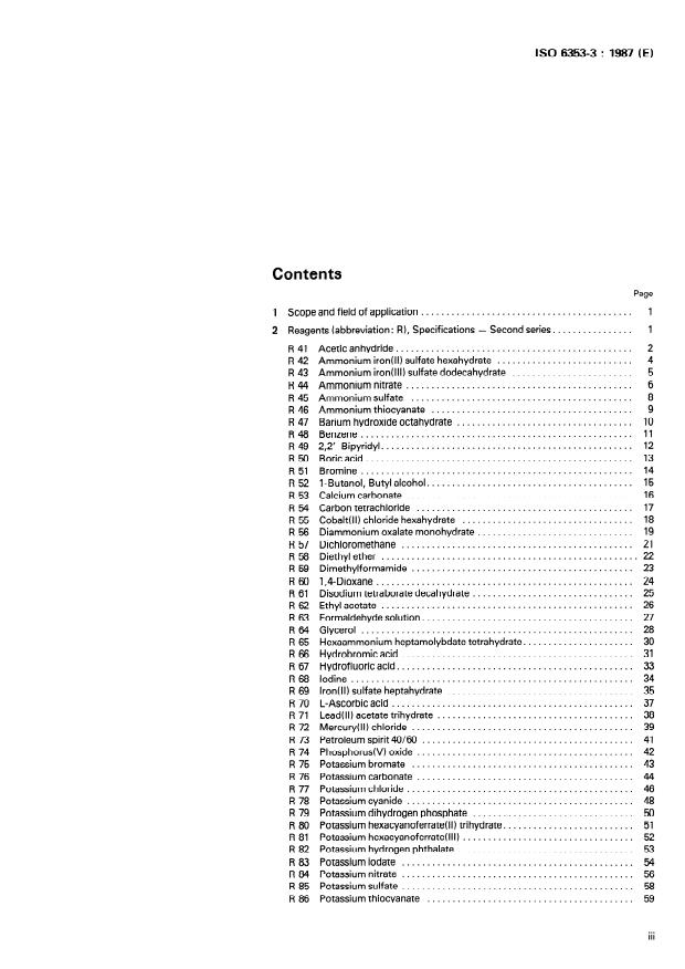 ISO 6353-3:1987 - Reagents for chemical analysis