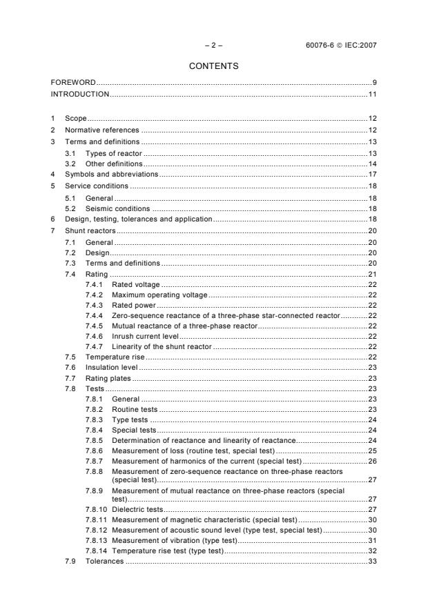 IEC 60076-6:2007 IEC 60076-6:2007 - Power transformers - Part 6: Reactors - Page 4 preview