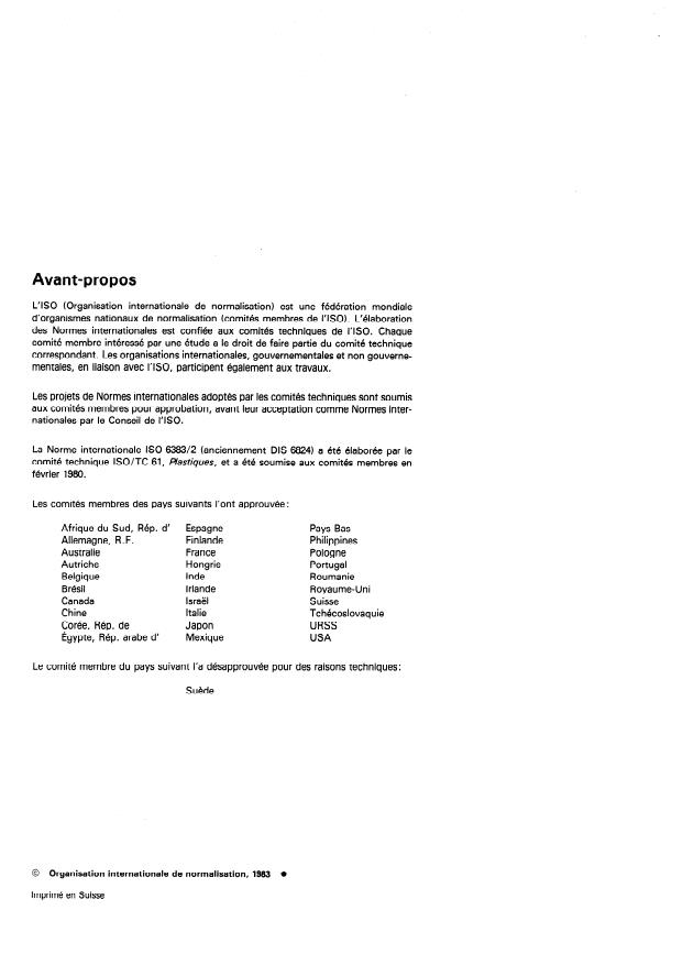ISO 6383-2:1983 ISO 6383-2:1983 - Plastiques -- Film et feuille -- Détermination de la résistance au déchirement - Page 2 preview