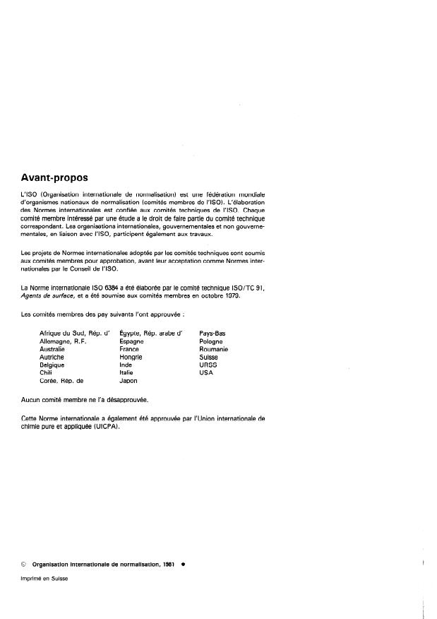 ISO 6384:1981 ISO 6384:1981 - Agents de surface — Amines grasses éthoxylées techniques — Méthode d'analyse
Released:4/1/1981 - Page 2 preview