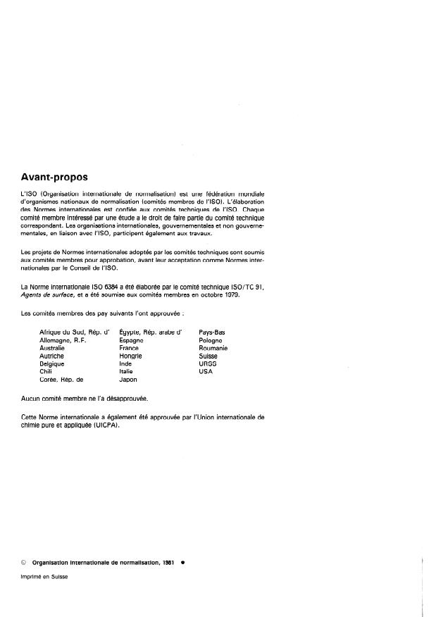 ISO 6384:1981 ISO 6384:1981 - Agents de surface — Amines grasses éthoxylées techniques — Méthode d'analyse
Released:4/1/1981 - Page 2 preview