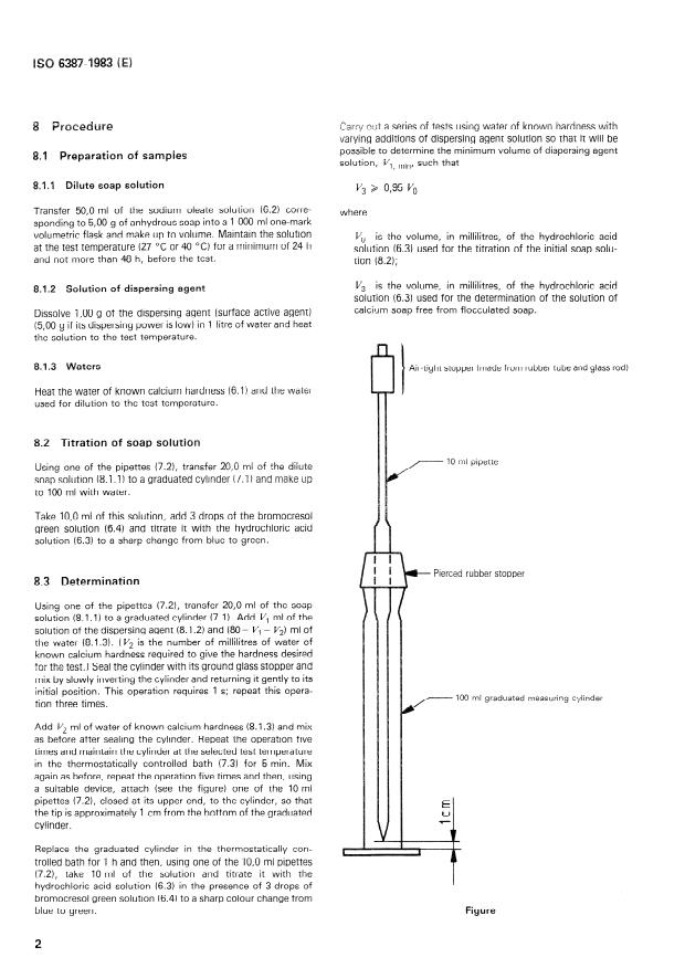 ISO 6387:1983 ISO 6387:1983 - Surface active agents -- Determination of the power to disperse calcium soap -- Acidimetric method (Modified Schoenfeldt method) - Page 4 preview
