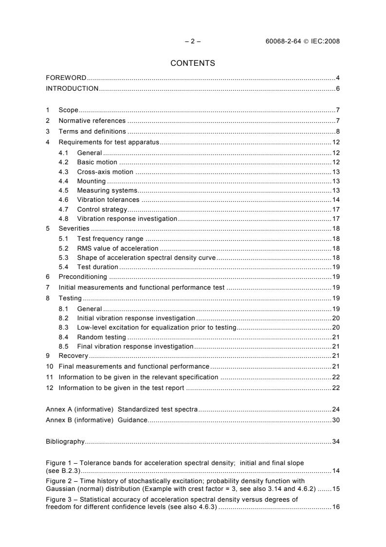 IEC 60068-2-64:2008 IEC 60068-2-64:2008 - Environmental testing - Part 2-64: Tests - Test Fh: Vibration, broadband random and guidance - Page 4 preview