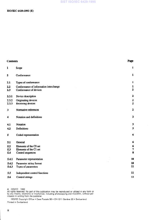 SIST ISO/IEC 6429:1995 SIST ISO/IEC 6429:1995 - Page 4 preview