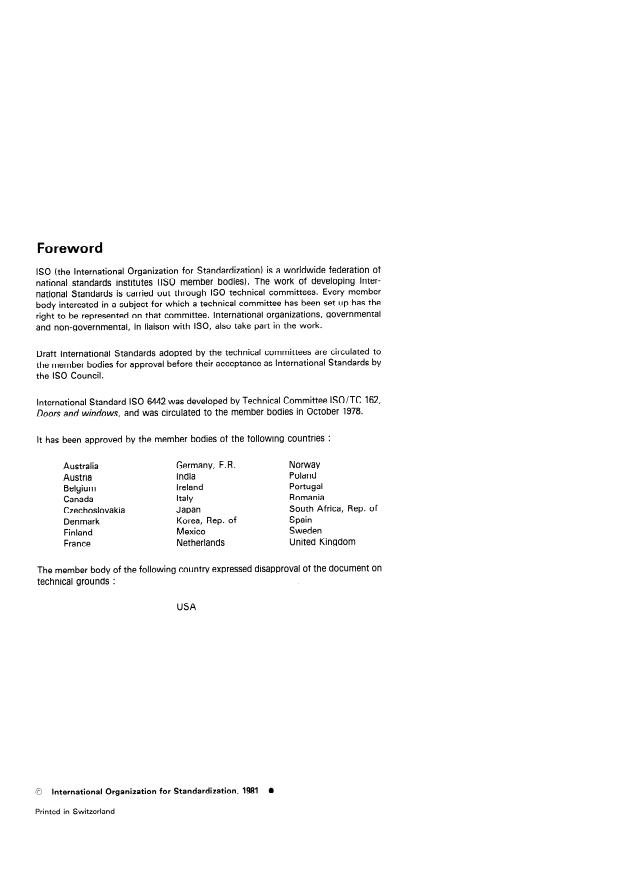 ISO 6442:1981 ISO 6442:1981 - Door leaves -- Measurement of defects of general flatness - Page 2 preview