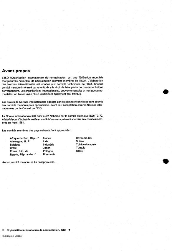 ISO 6457:1982 ISO 6457:1982 - Matériel pour l'industrie textile -- Tringle porte-lisses pour boucle d'extrémité en forme de "C" des lisses en acier plat -- Dimensions - Page 2 preview