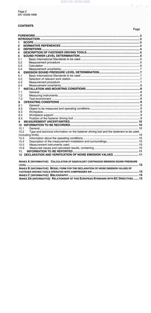 EN 12549:1999 EN 12549:2000 - Page 4 preview