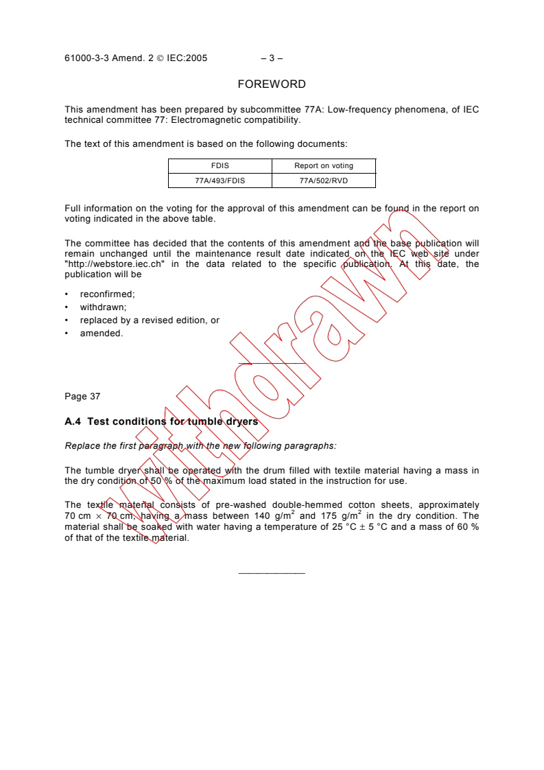 IEC 61000-3-3:1994/AMD2:2005 - Amendment 2 - Electromagnetic compatibility (EMC) - Part 3-3: Limits - Limitation of voltage changes, voltage fluctuations and flicker in public low-voltage supply systems, for equipment with rated current ≤ 16 A per phase and not subject to conditional connection
Released:8/30/2005
Isbn:2831881749