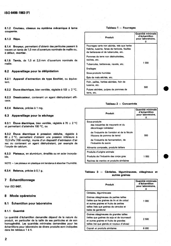 ISO 6498:1983 ISO 6498:1983 - Aliments des animaux -- Préparation des échantillons pour essai - Page 4 preview