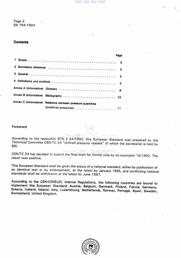 EN 764:1994 EN 764:1997 - Page 4 preview