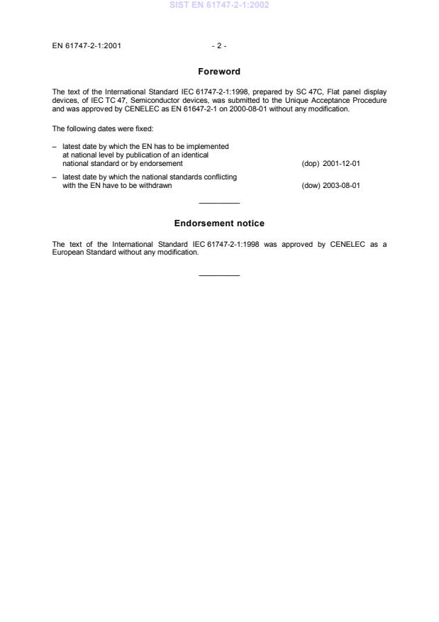 EN 61747-2-1:2001 EN 61747-2-1:2002 - Page 4 preview