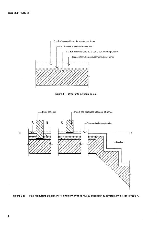 ISO 6511:1982 ISO 6511:1982 - Construction immobiliere -- Coordination modulaire -- Plan modulaire du plancher pour les dimensions verticales - Page 4 preview