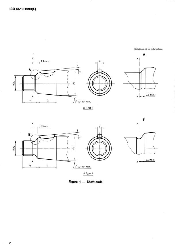 ISO 6519:1993 ISO 6519:1993 - Diesel engines -- Fuel injection pumps -- Tapers for shaft ends and hubs - Page 4 preview