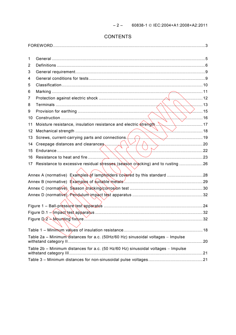 IEC 60838-1:2004 IEC 60838-1:2004+AMD1:2008+AMD2:2011 CSV - Miscellaneous lampholders - Part 1: General requirements and tests
Released:6/16/2011
Isbn:9782889125166 - Page 4 preview