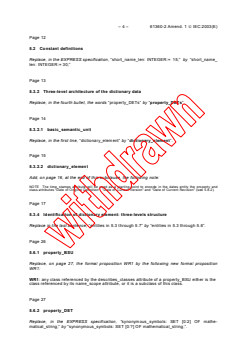 IEC 61360-2:2002/AMD1:2003 IEC 61360-2:2002/AMD1:2003 - Amendment 1 - Standard data element types with associated classification scheme for electric components - Part 2: EXPRESS dictionary schema
Released:12/17/2003
Isbn:2831873428 - Page 4 preview
