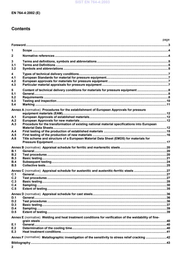 EN 764-4:2002 EN 764-4:2003 - Page 4 preview