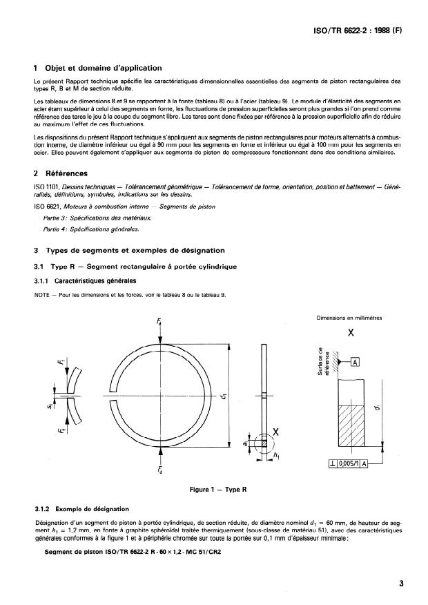 ISO/TR 6622-2:1988 - Moteurs a combustion interne -- Segments de piston