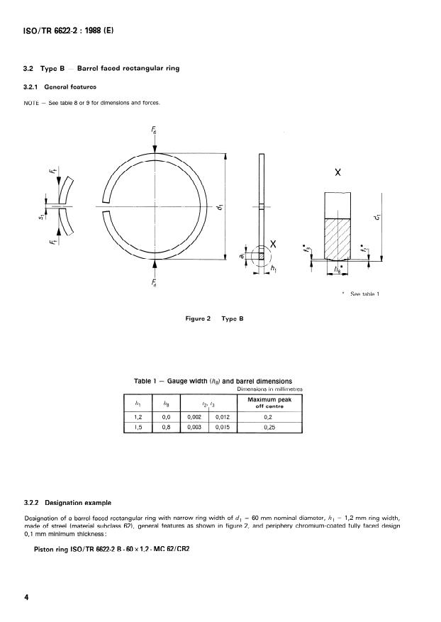 ISO/TR 6622-2:1988 ISO/TR 6622-2:1988 - Internal combustion engines -- Piston rings - Page 4 preview