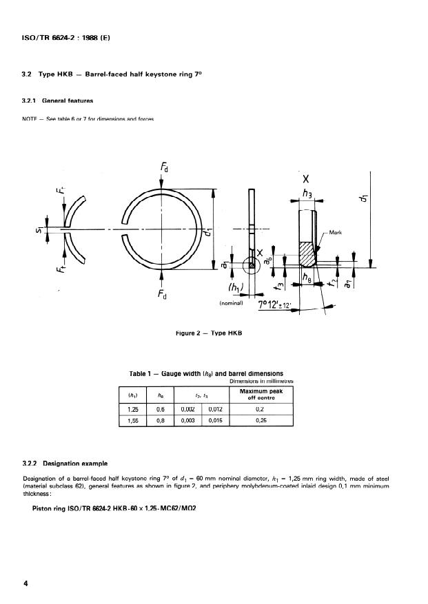 ISO/TR 6624-2:1988 ISO/TR 6624-2:1988 - Internal combustion engines -- Piston rings - Page 4 preview