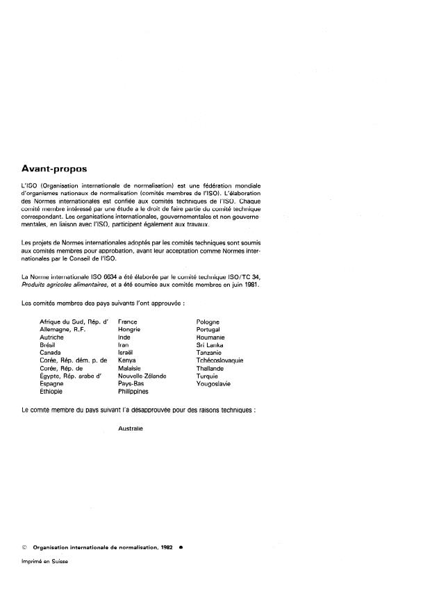SIST ISO 6634:1995 ISO 6634:1982 - Fruits, légumes et produits dérivés -- Détermination de la teneur en arsenic -- Méthode spectrophotométrique au diéthyldithiocarbamate d'argent - Page 2 preview