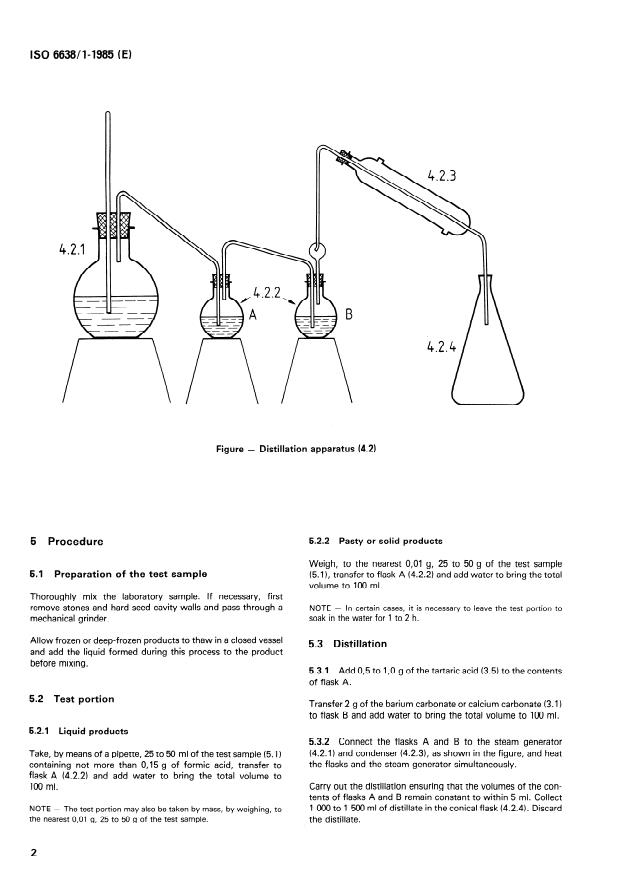 SIST ISO 6638-1:1995 ISO 6638-1:1985 - Fruit and vegetable products -- Determination of formic acid content - Page 4 preview