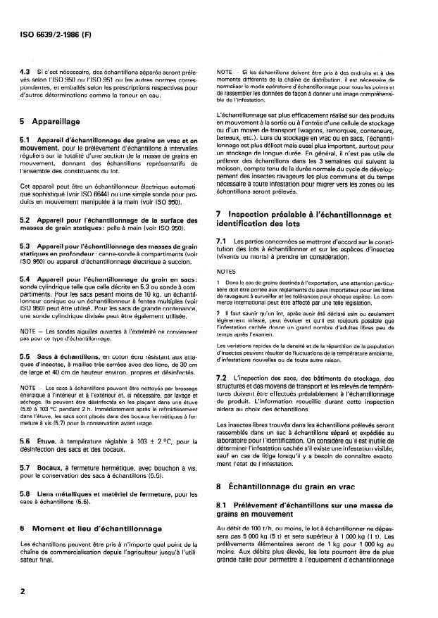 ISO 6639-2:1986 ISO 6639-2:1986 - Céréales et légumineuses -- Détermination de l'infestation cachée par les insectes - Page 4 preview