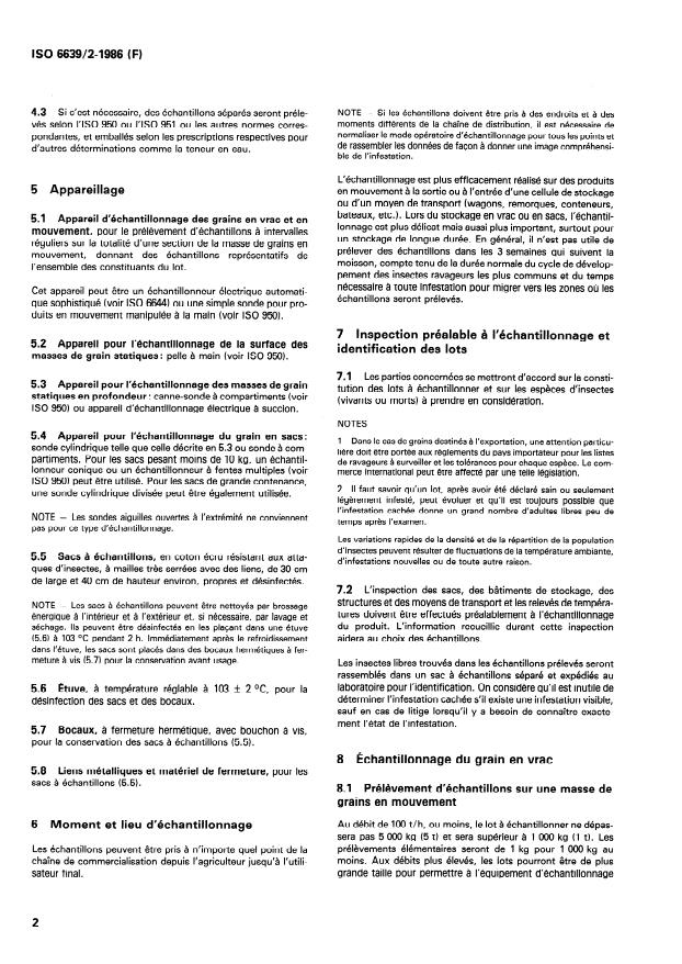 ISO 6639-2:1986 ISO 6639-2:1986 - Céréales et légumineuses -- Détermination de l'infestation cachée par les insectes - Page 4 preview