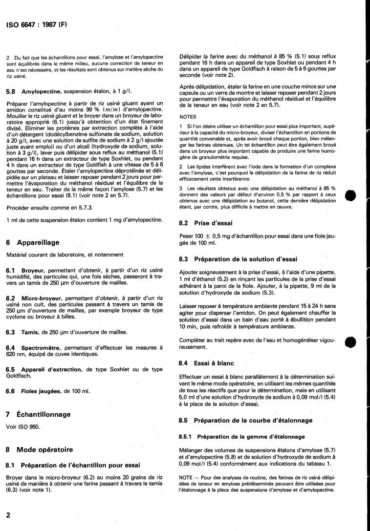 ISO 6647:1987 ISO 6647:1987 - Rice — Determination of amylose content
Released:4/23/1987 - Page 4 preview