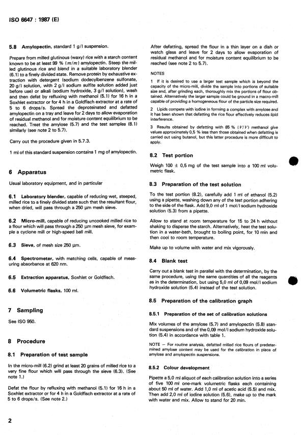 ISO 6647:1987 ISO 6647:1987 - Rice -- Determination of amylose content - Page 4 preview