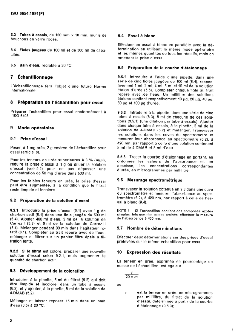 ISO 6654:1991 ISO 6654:1991 - Aliments des animaux — Détermination de la teneur en urée
Released:3/14/1991 - Page 4 preview